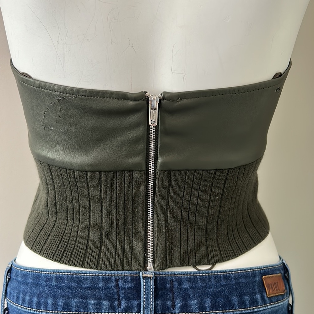 3.1 Phillip Lim Leather Alternative Halter Top Sz 2 Flaw - Picture 10 of 14